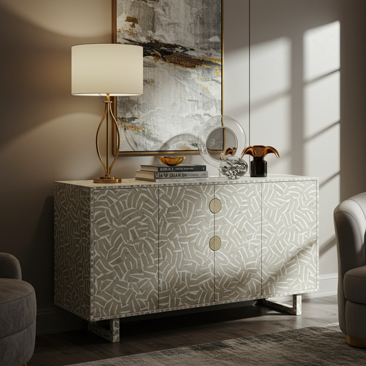 Luxury Bone Inlay or Mother of Pearl Furniture