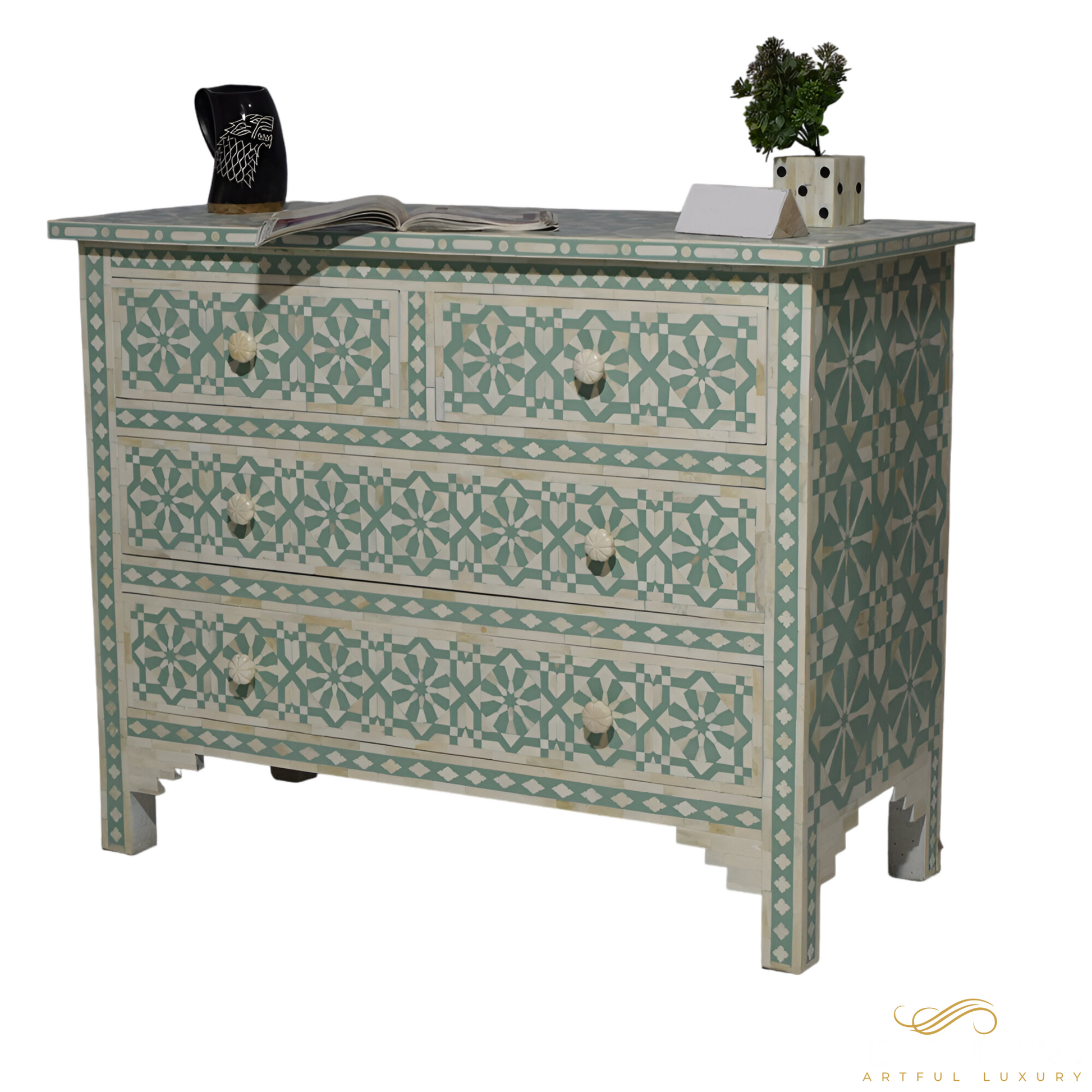 Antique Bone Inlay dressers | Luxury Handmade Dresser