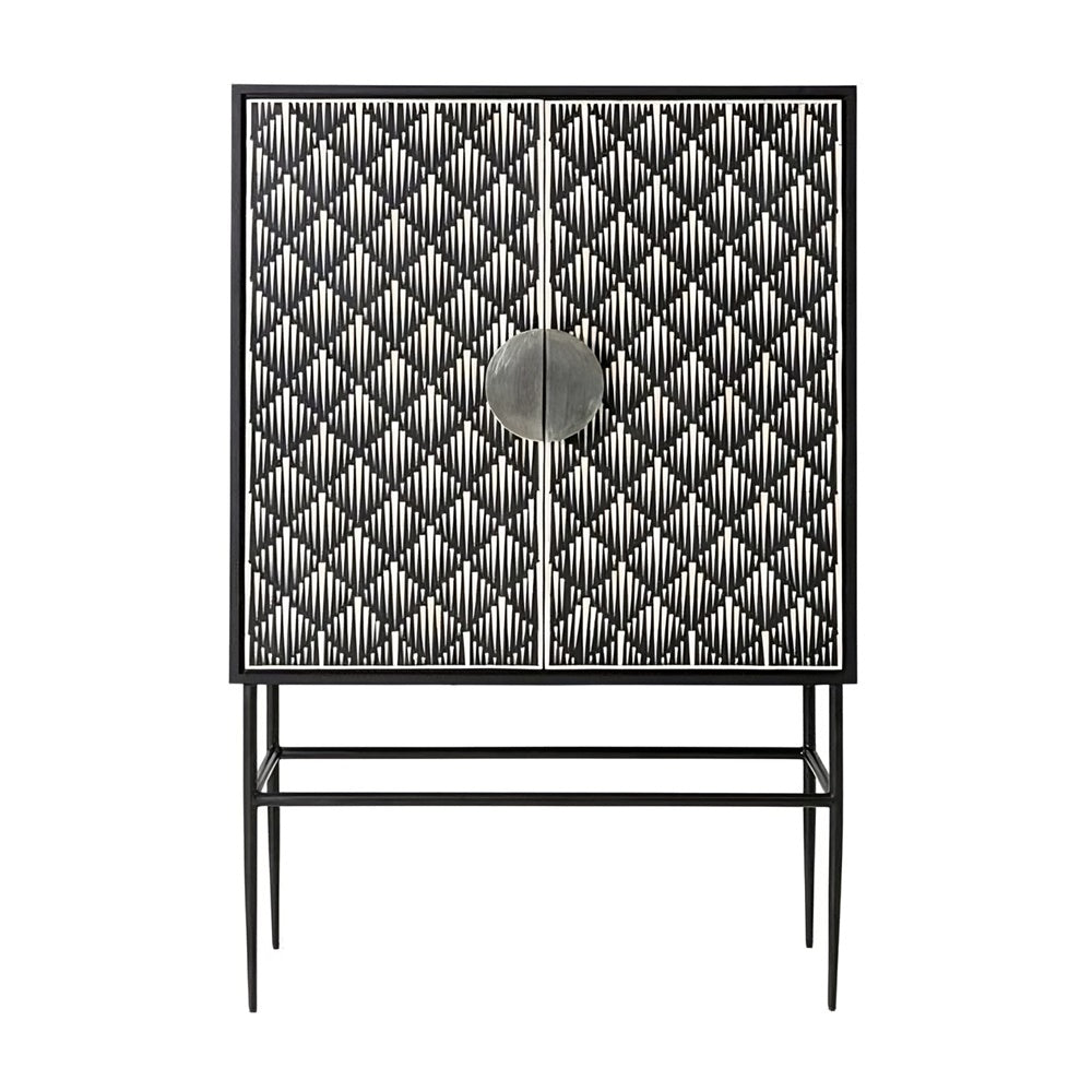 Bone inlay Cabinet Rain Pattern