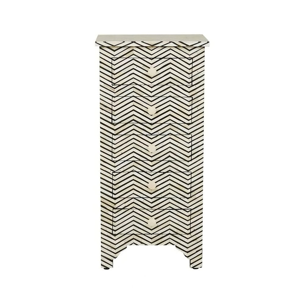 Bone Inlay Black Chevron Tallboy