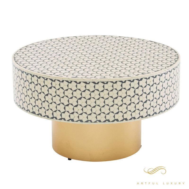 Modern Bone Inlay Handmade Coffee Table | Luxury Handmade Coffee Table