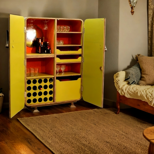 Leather Bar Cabinet Saloon Bar