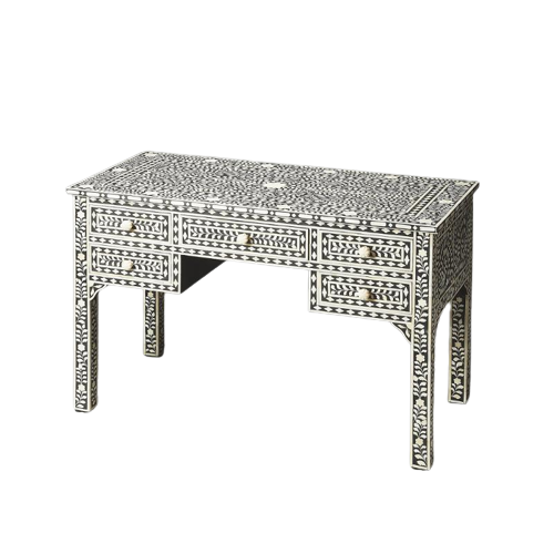 Menthome Black Mother Of Pearl Inlay Desk