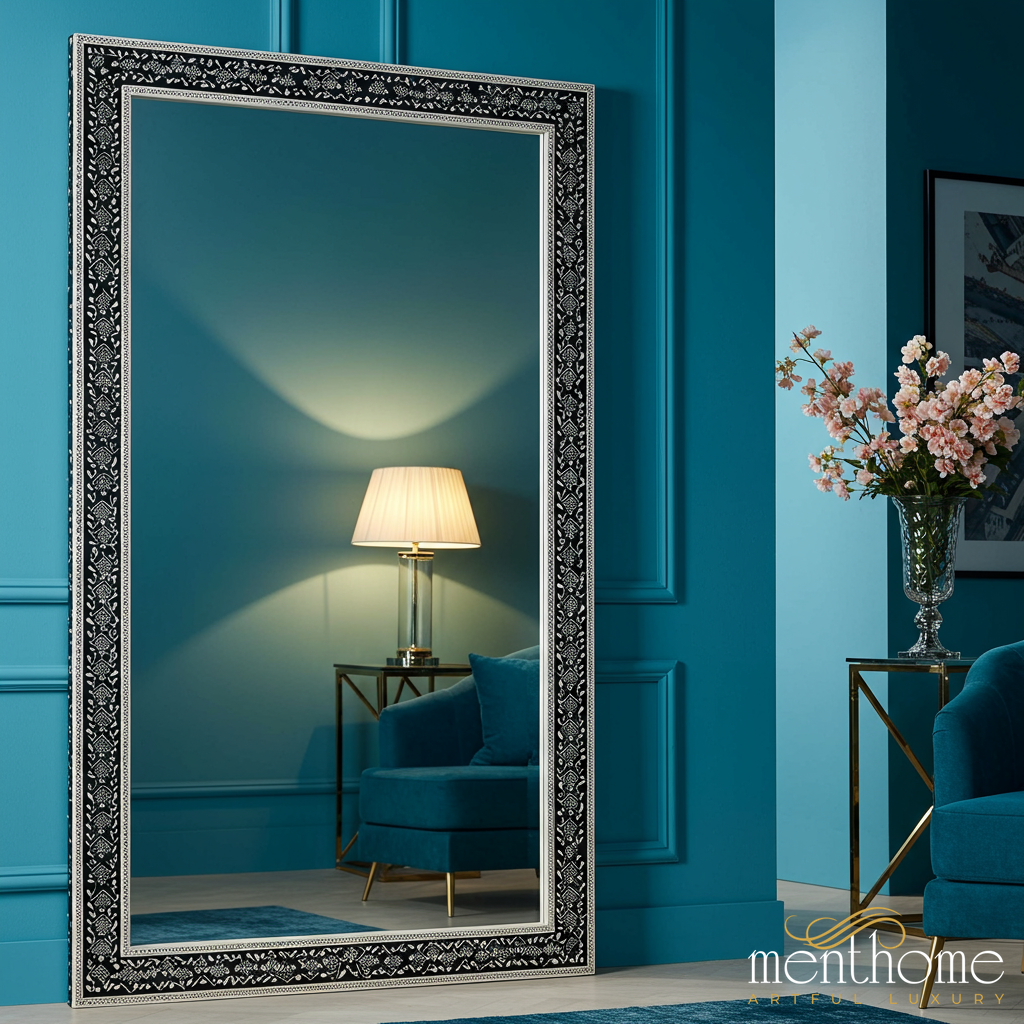 Elegant Full-Length Decorative Wall Mirror | Luxury Handmade Mirror Menthome USA Elegant Full-Length Decorative Wall Mirror | Luxury Handmade Mirror Menthome USA
