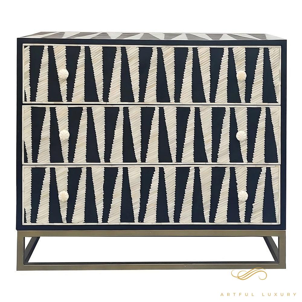 Geometric Three Drawer dressers | Luxury Handmade Dresser