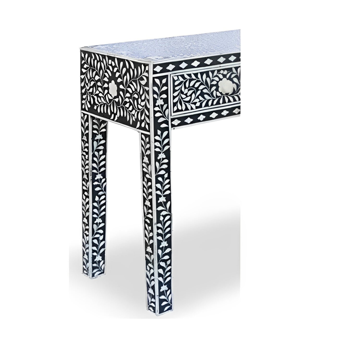 Three Drawer Desk Bone Inlay