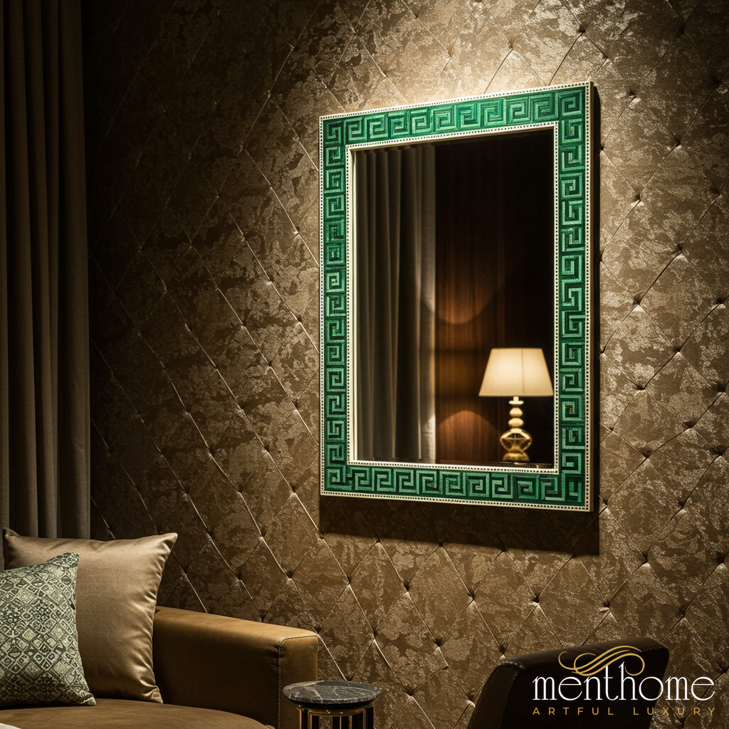 Luxurious Greek Key Pattern Mirror | Luxury Handmade Mirror