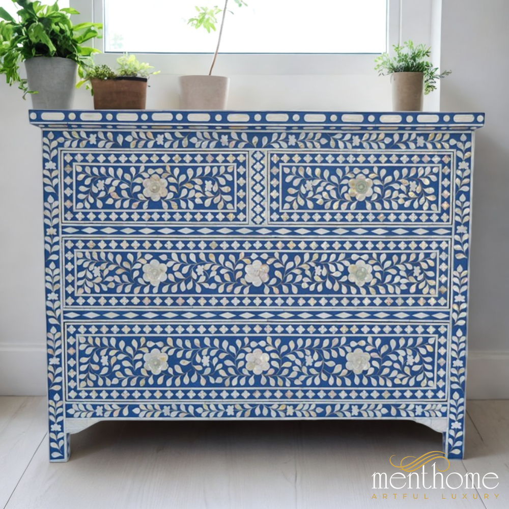 Bone Inlay Chest of Drawer | Luxury Handmade Chest of Drawer