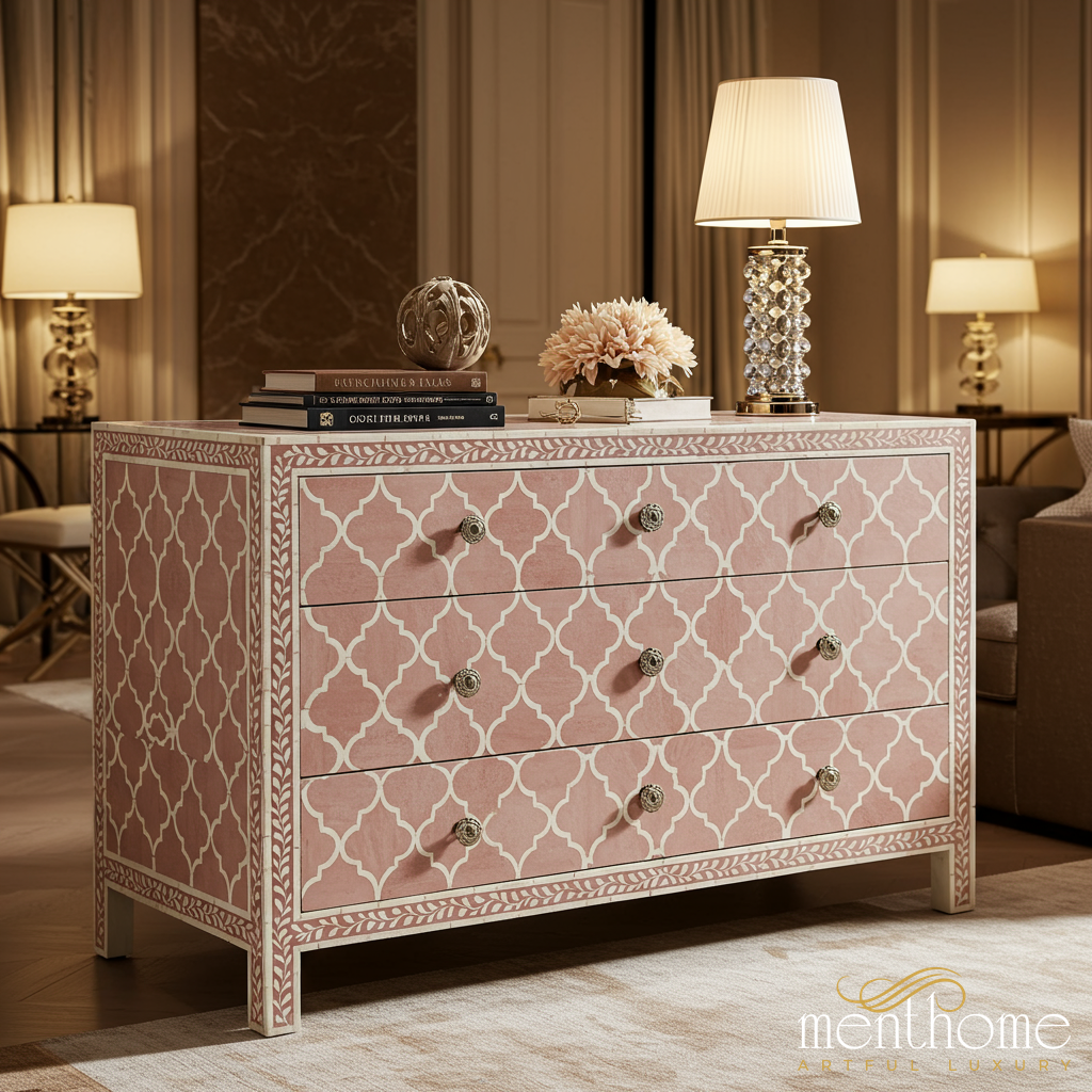 pink and silver dresser Baroque Dresser, Pink And Silver