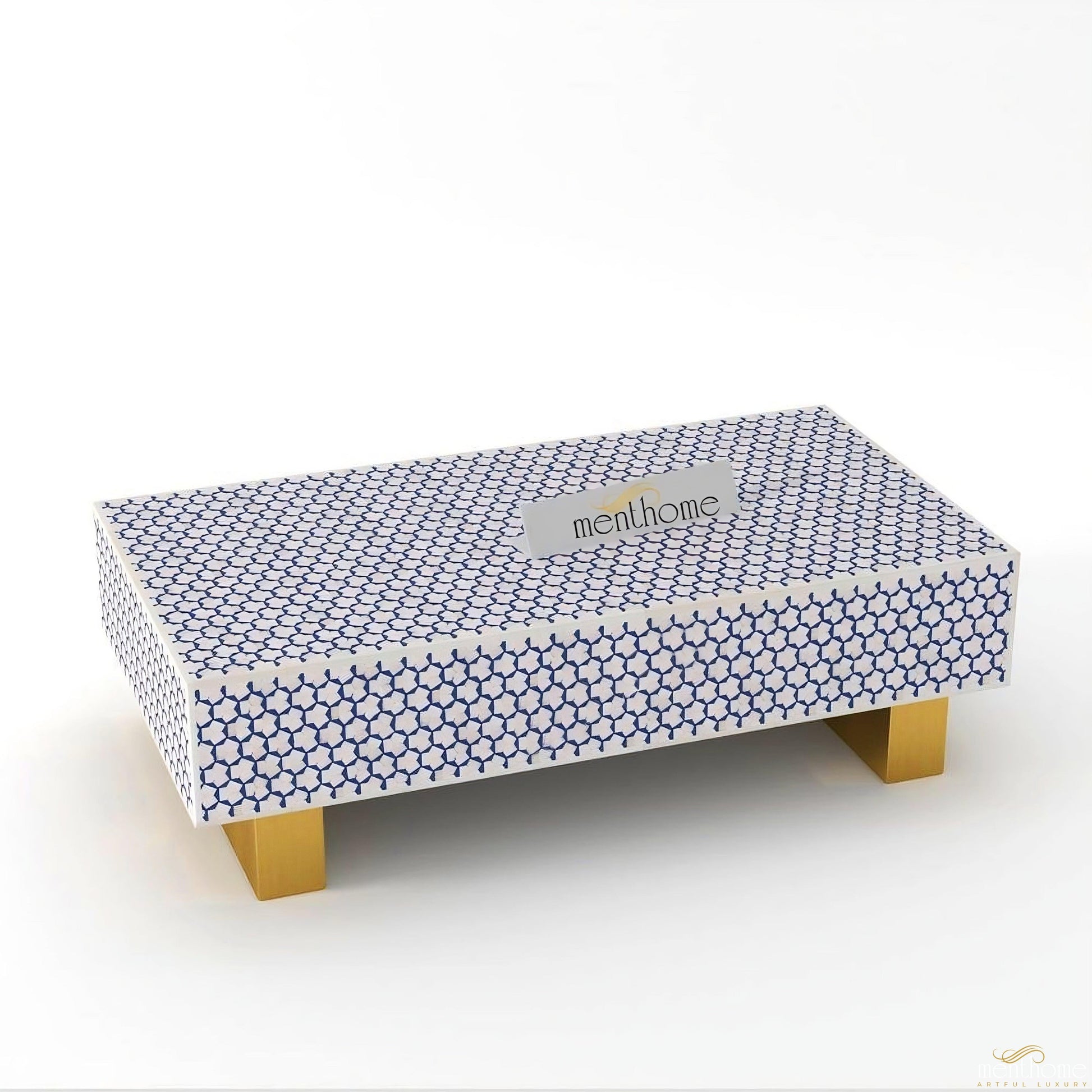 Modern Furniture Tarqua Coffee Table Bone Inlay | Luxury Handmade Coffee Table