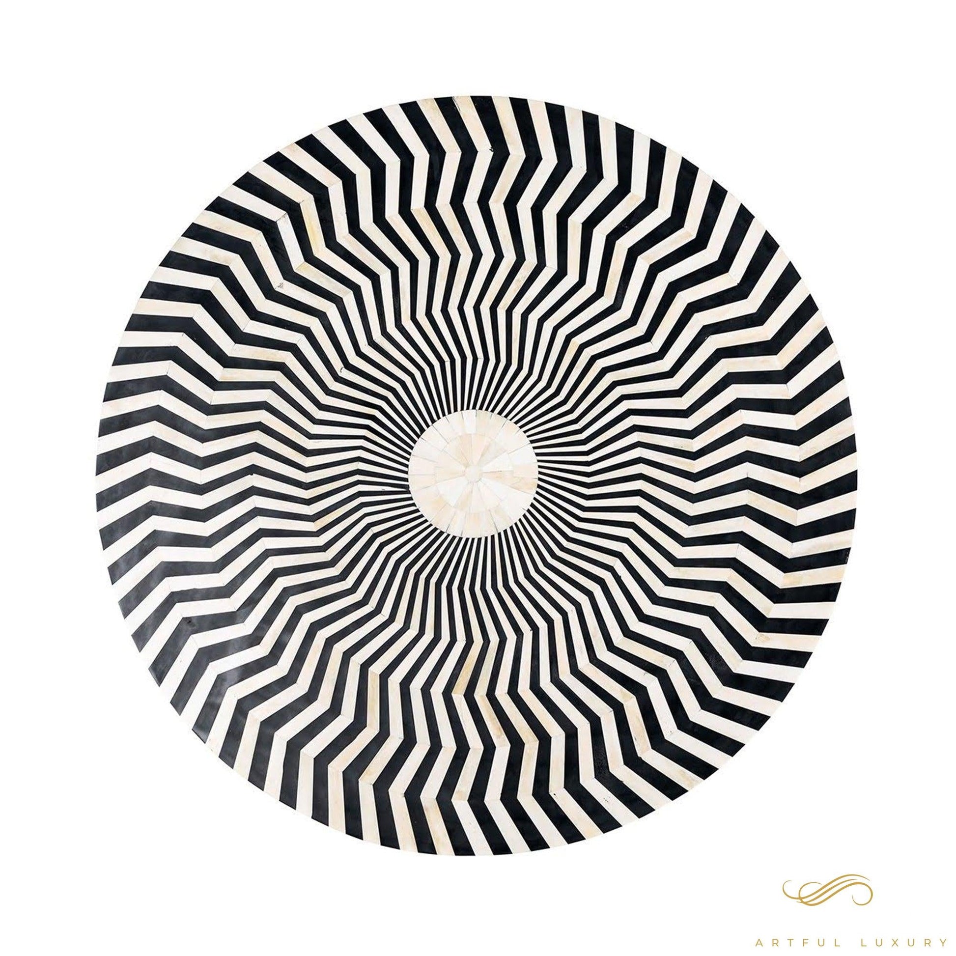 Bone Inlay Zig Zag Coffee Table | Luxury Handmade Coffee Table