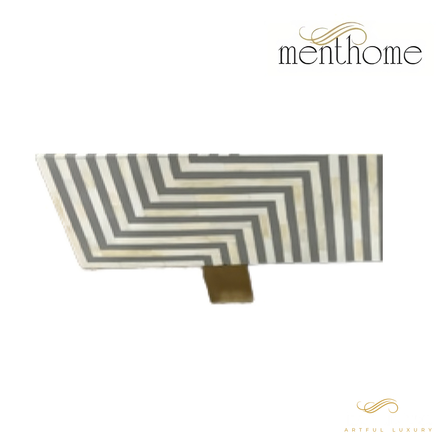Bone Inlay Stripe Design Coffee Table | Luxury Handmade Coffee Table