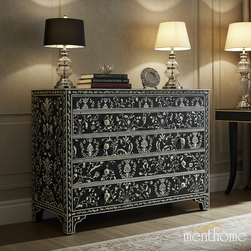 luxury black dresser Black 49 - 60 in Dressers