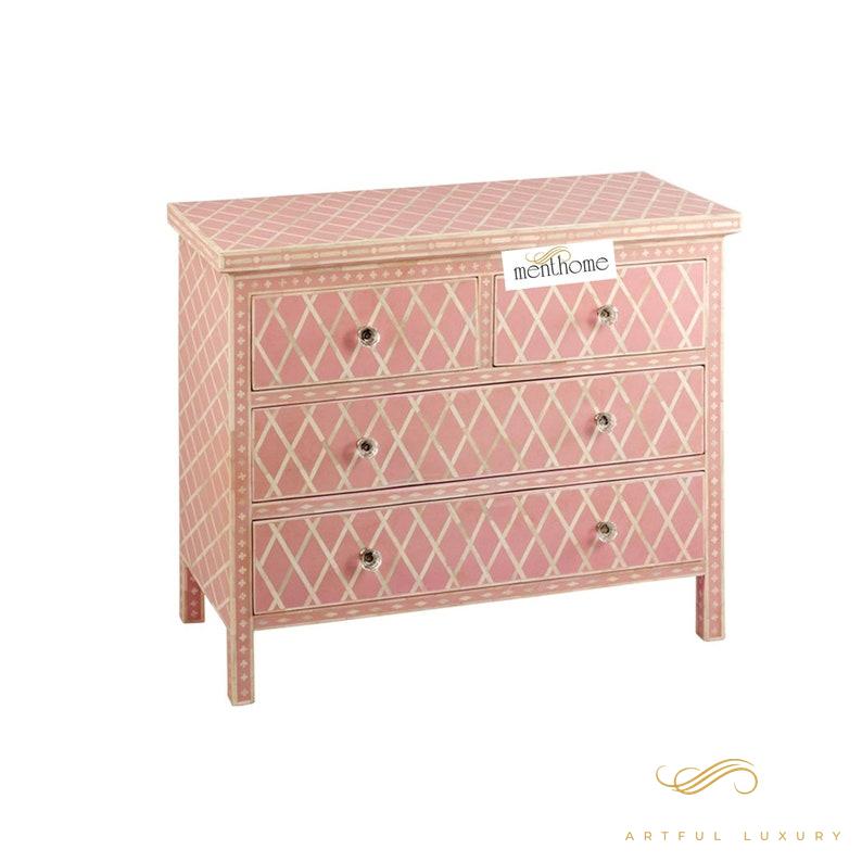 Handmade Bone Inlay dresser Wooden Table | Luxury Handmade Dresser