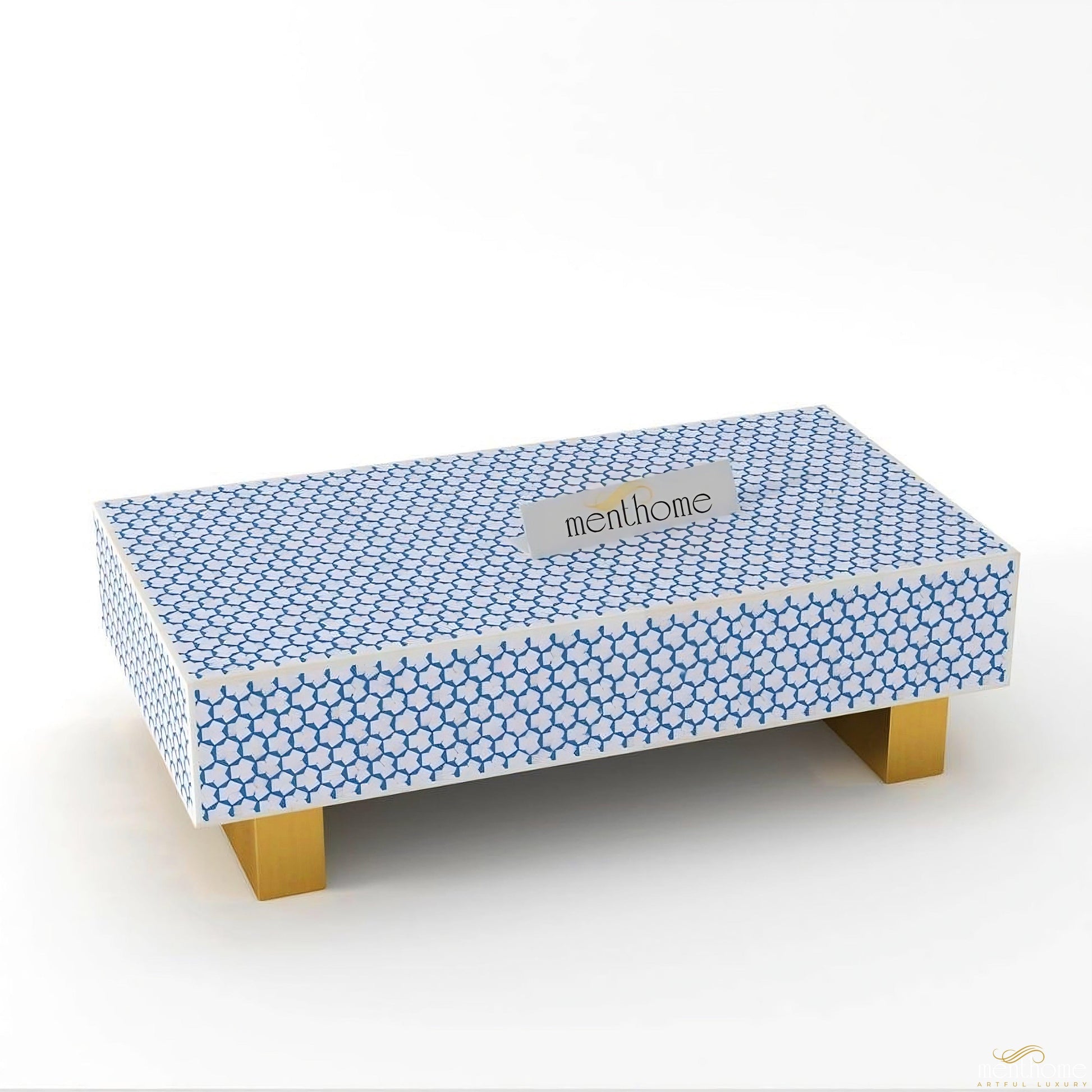 Modern Furniture Tarqua Coffee Table Bone Inlay | Luxury Handmade Coffee Table