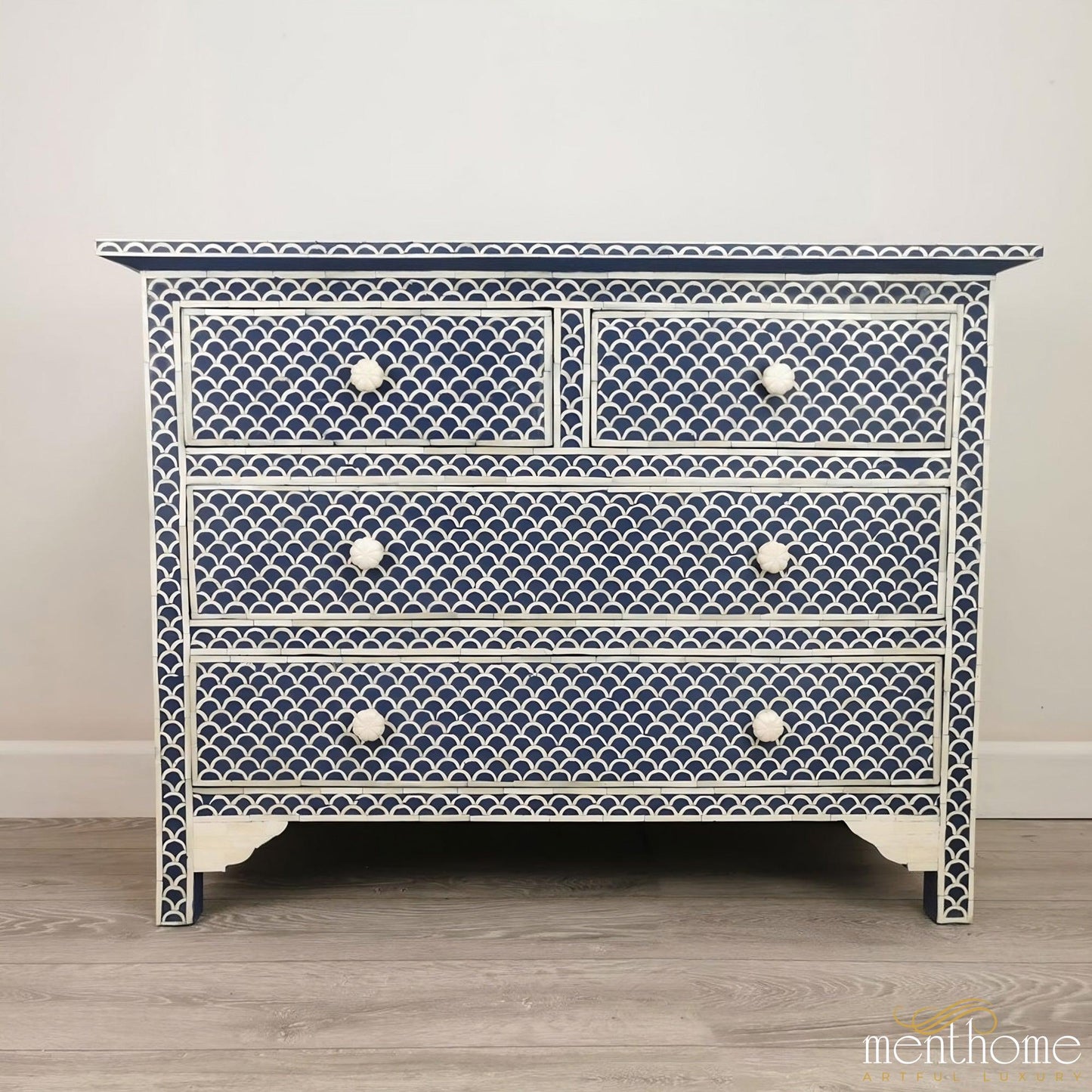 Bone Inlay Fish Scale Dresser | Luxury Handmade Dresser