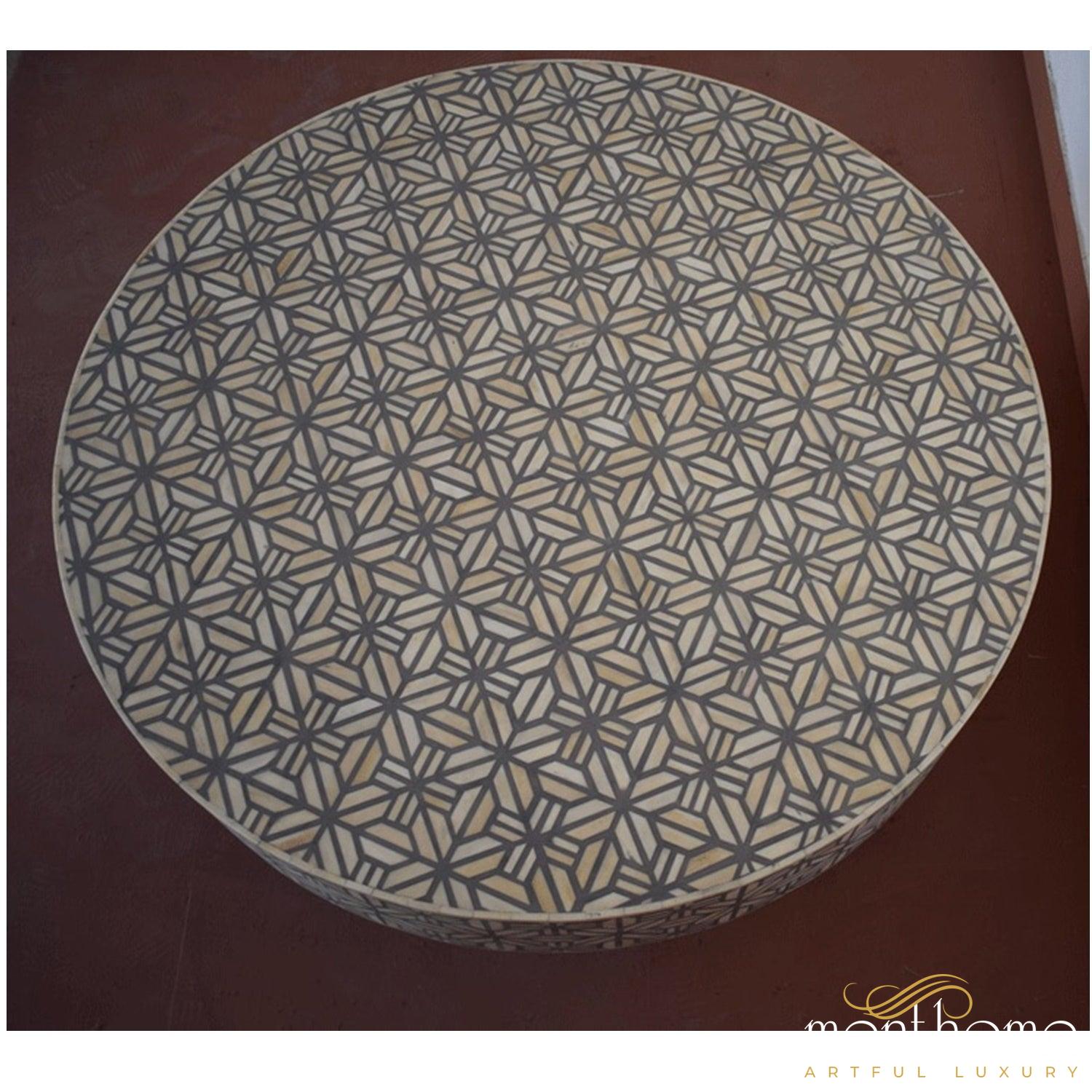Bone Inlay Vector Design Coffee Table | Luxury Handmade Coffee Table