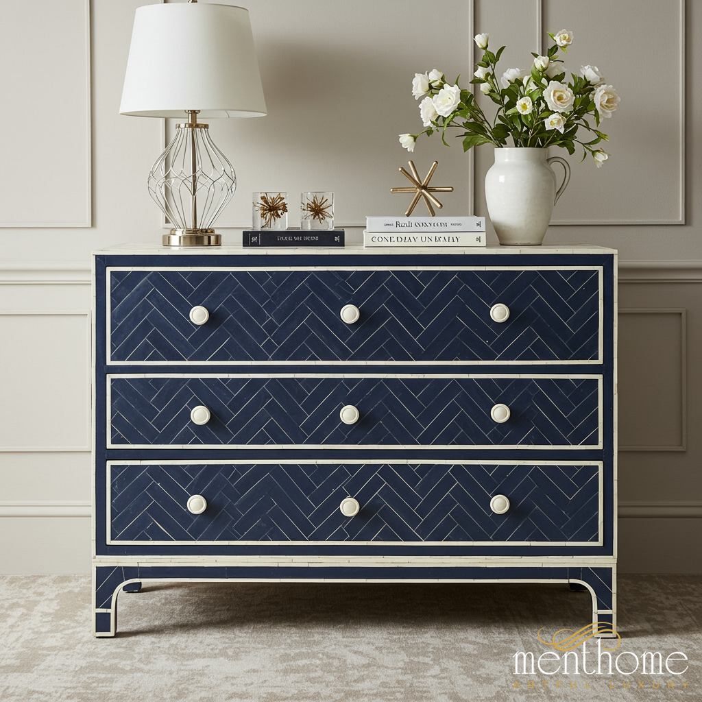 navy blue 3 drawer dresser FGELFJLLET 3-drawer dresser