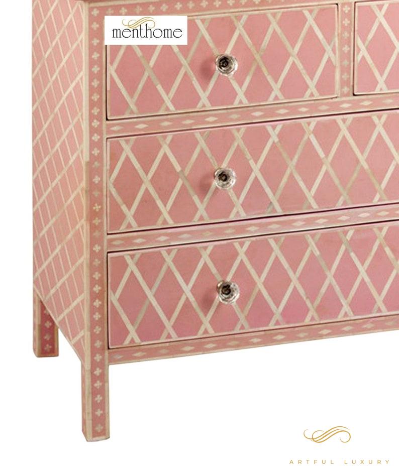 Handmade Bone Inlay dresser Wooden Table | Luxury Handmade Dresser