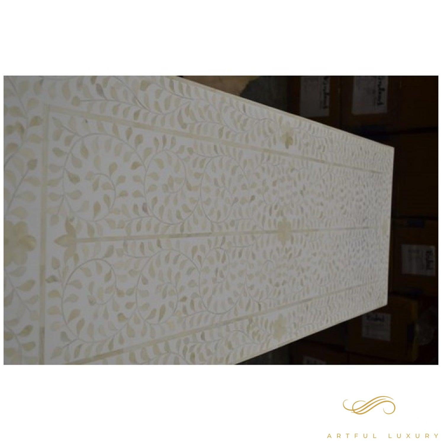 Bone Inlay White 7 dressers | Luxury Handmade Dresser