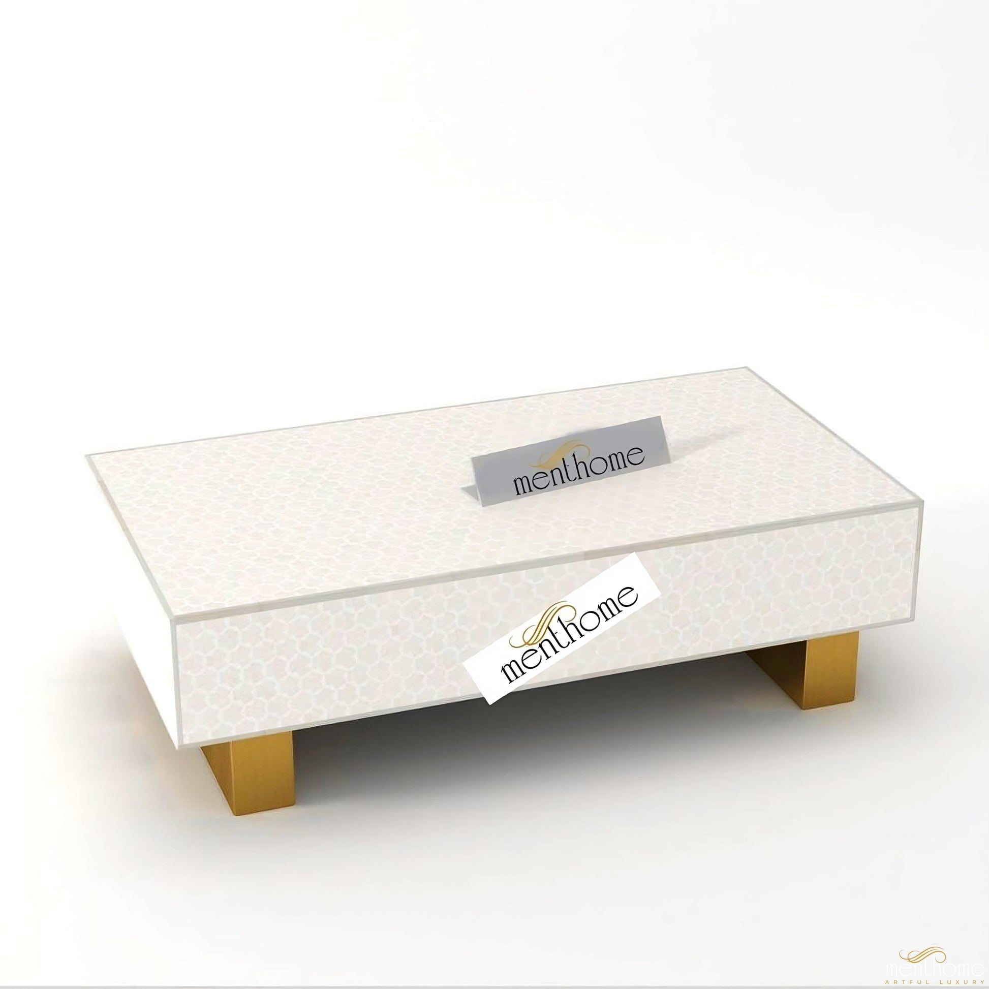 Modern Furniture Tarqua Coffee Table Bone Inlay | Luxury Handmade Coffee Table