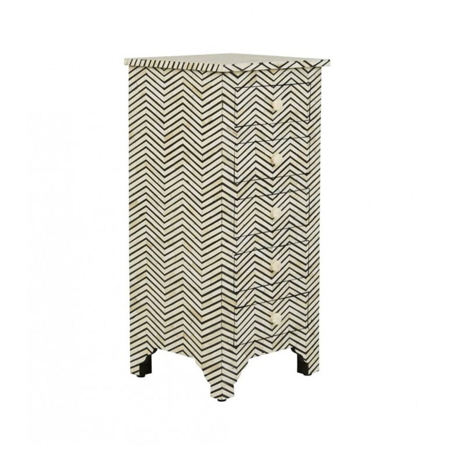 Bone Inlay Black Chevron Tallboy