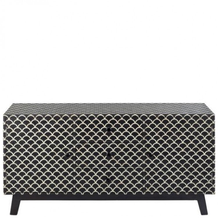Bone Inlay fish scale TV unit