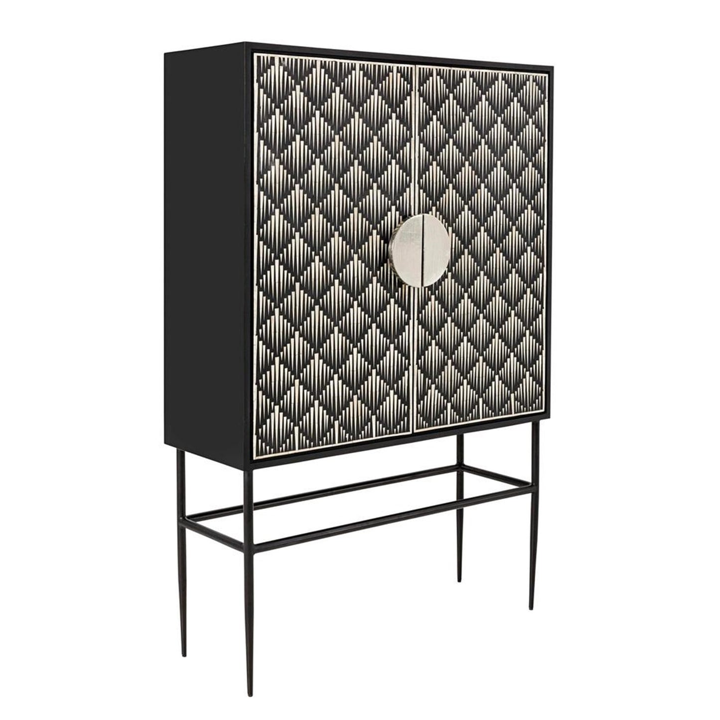 Bone inlay Cabinet Rain Pattern