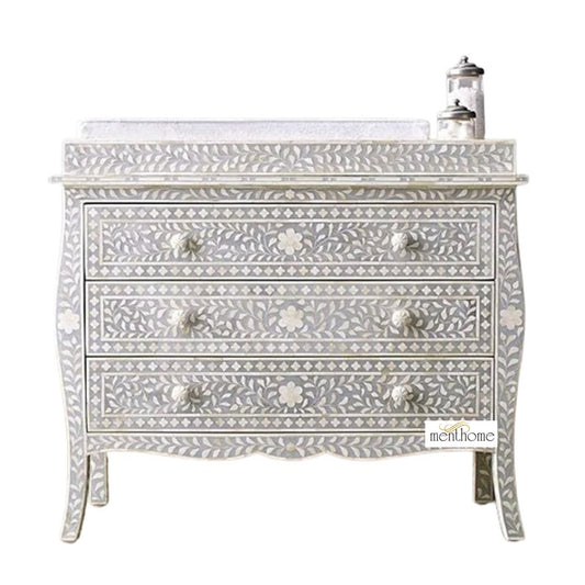Bone Inlay Cabinet Handmade Storage Bone Inlay Furniture Handmade Design Bone inlay Wooden for Home Decorative
