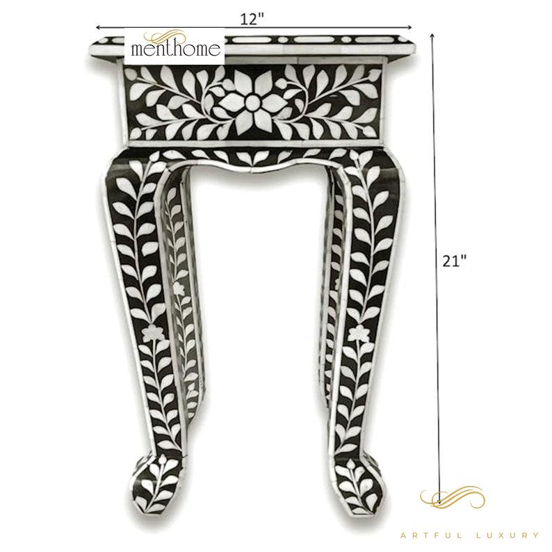 Modern Design Stool Handmade Bone Inlay | Luxury Handmade Stool