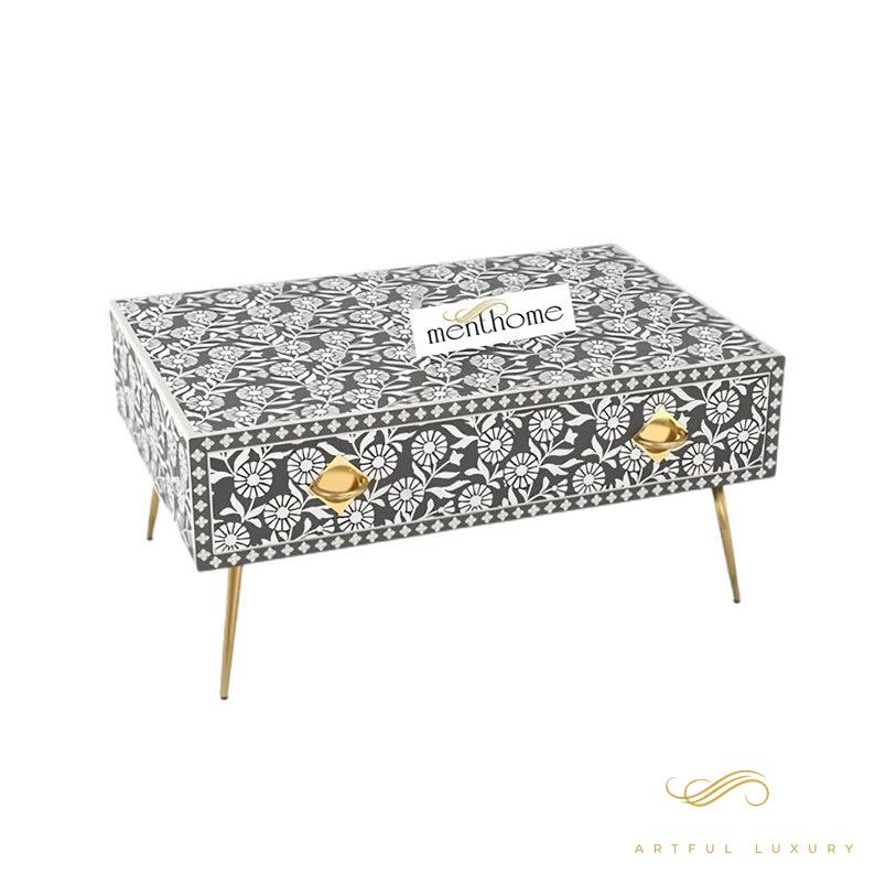 Handmade resin Inlay Wood Modern Coffee Table Furniture | Luxury Handmade Coffee Table