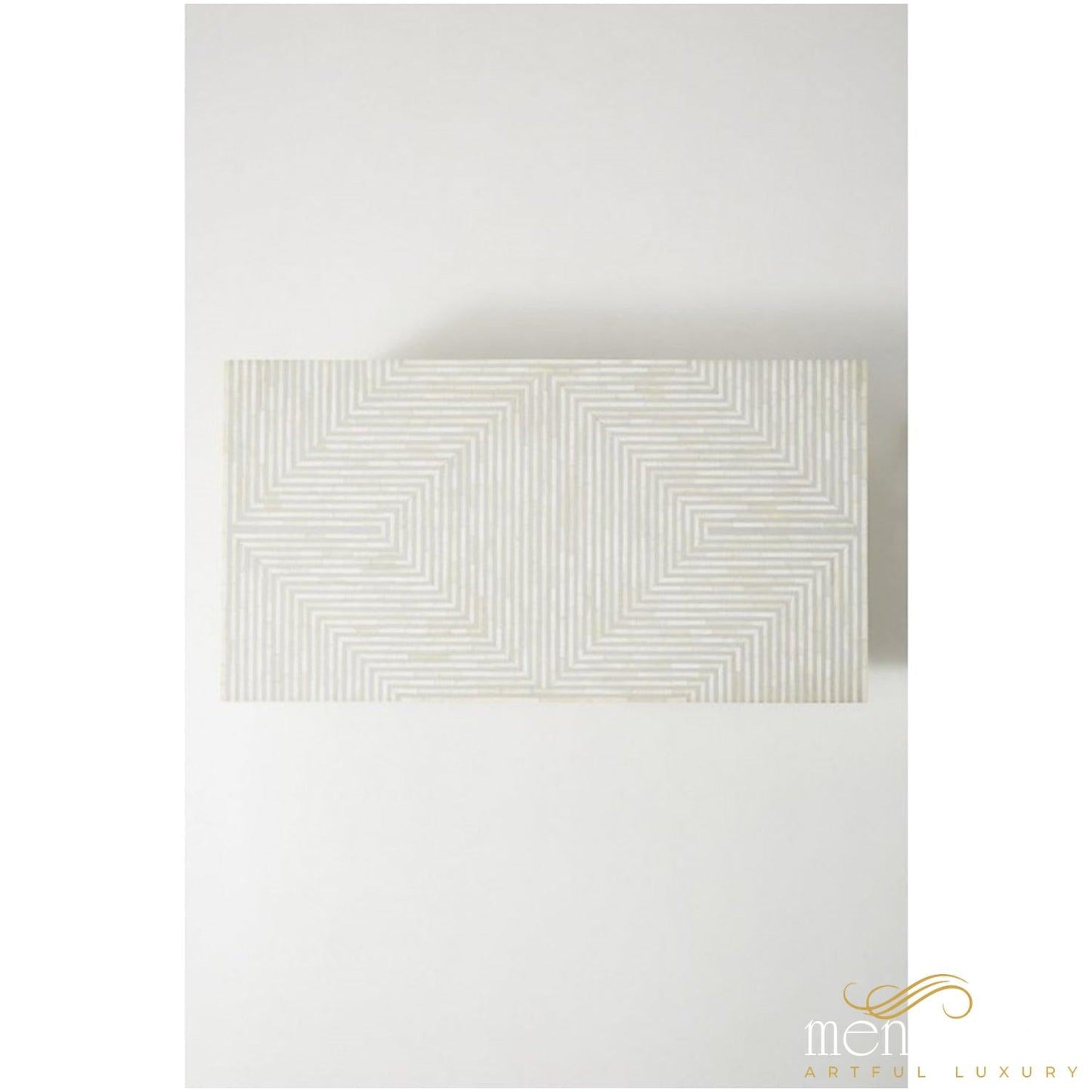 Bone Inlay Grey striped Coffee Table | Luxury Handmade Coffee Table