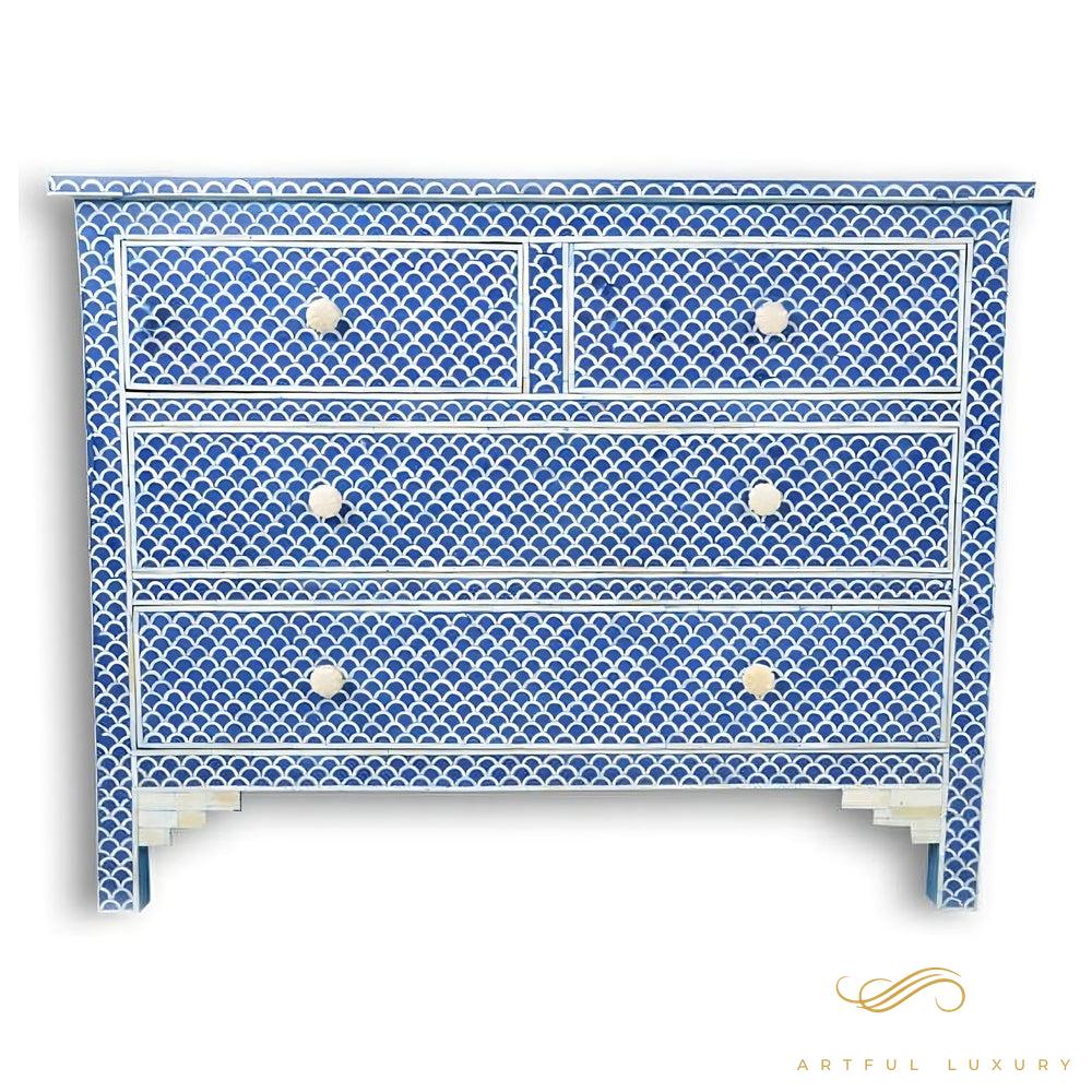 Bone Inlay Fish Scale Dresser | Luxury Handmade Dresser