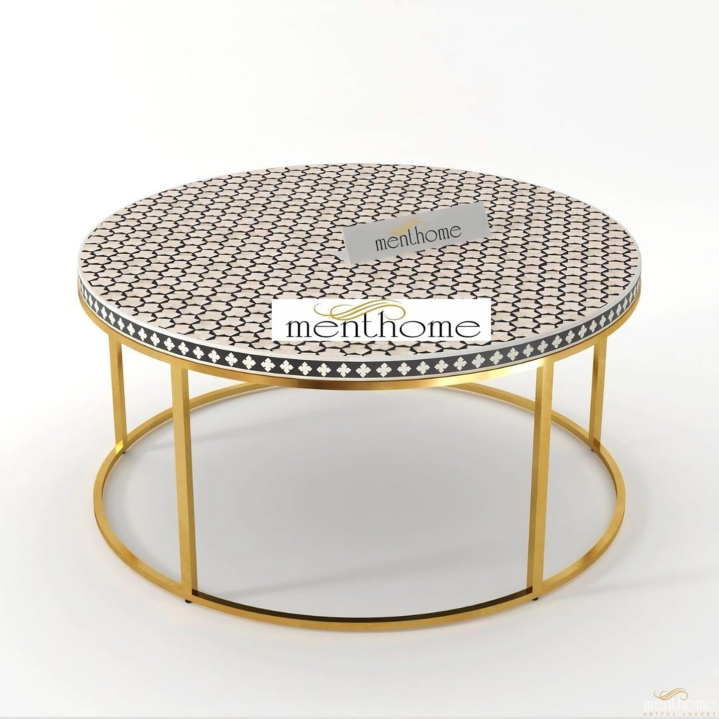 Home Decor Furniture Handmade Bone inlay Coffee Table | Luxury Handmade Coffee Table