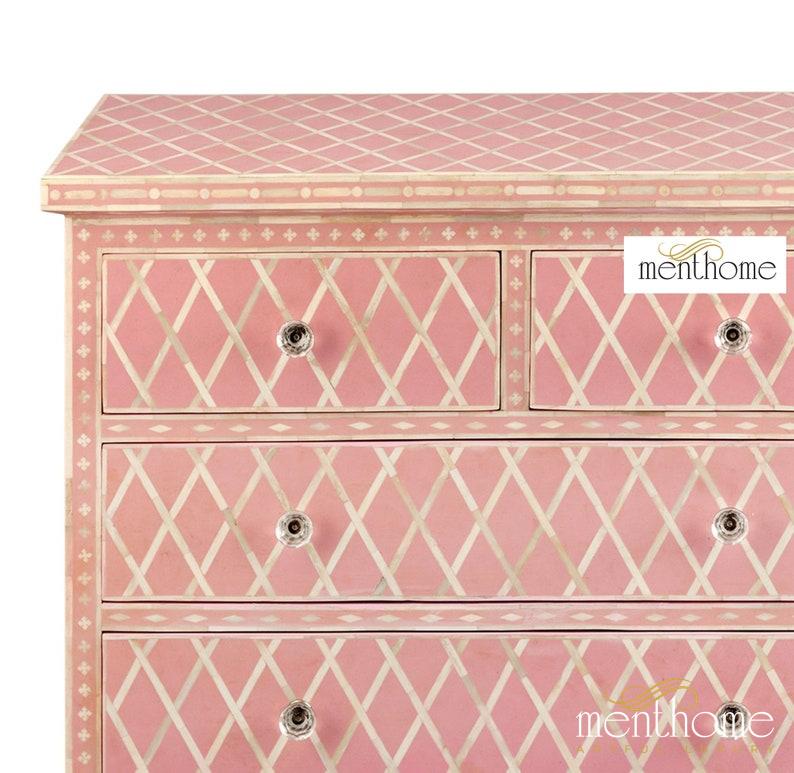 Handmade Bone Inlay dresser Wooden Table | Luxury Handmade Dresser