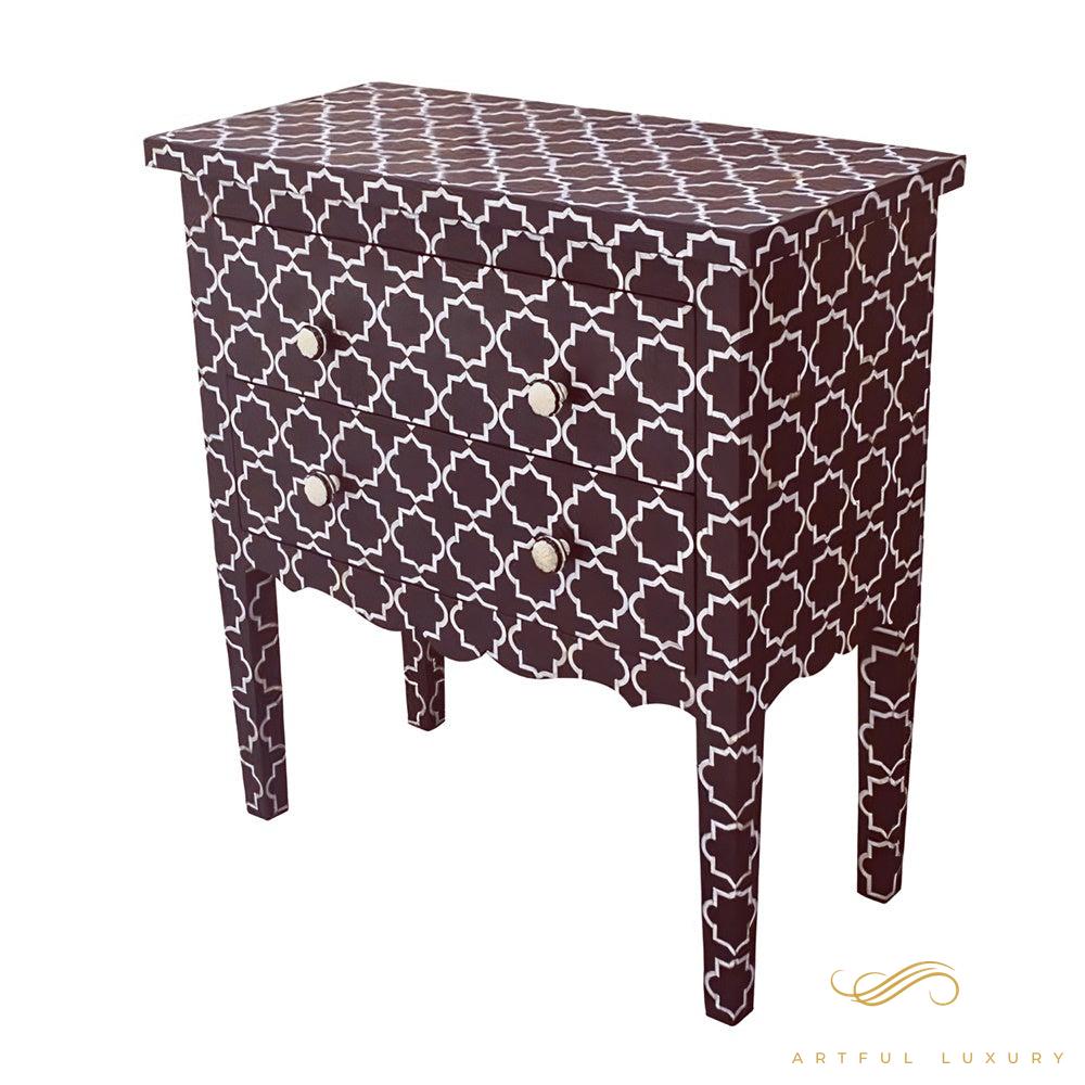 Geometric Pattern Bone Inlay dressers | Luxury Handmade Dresser