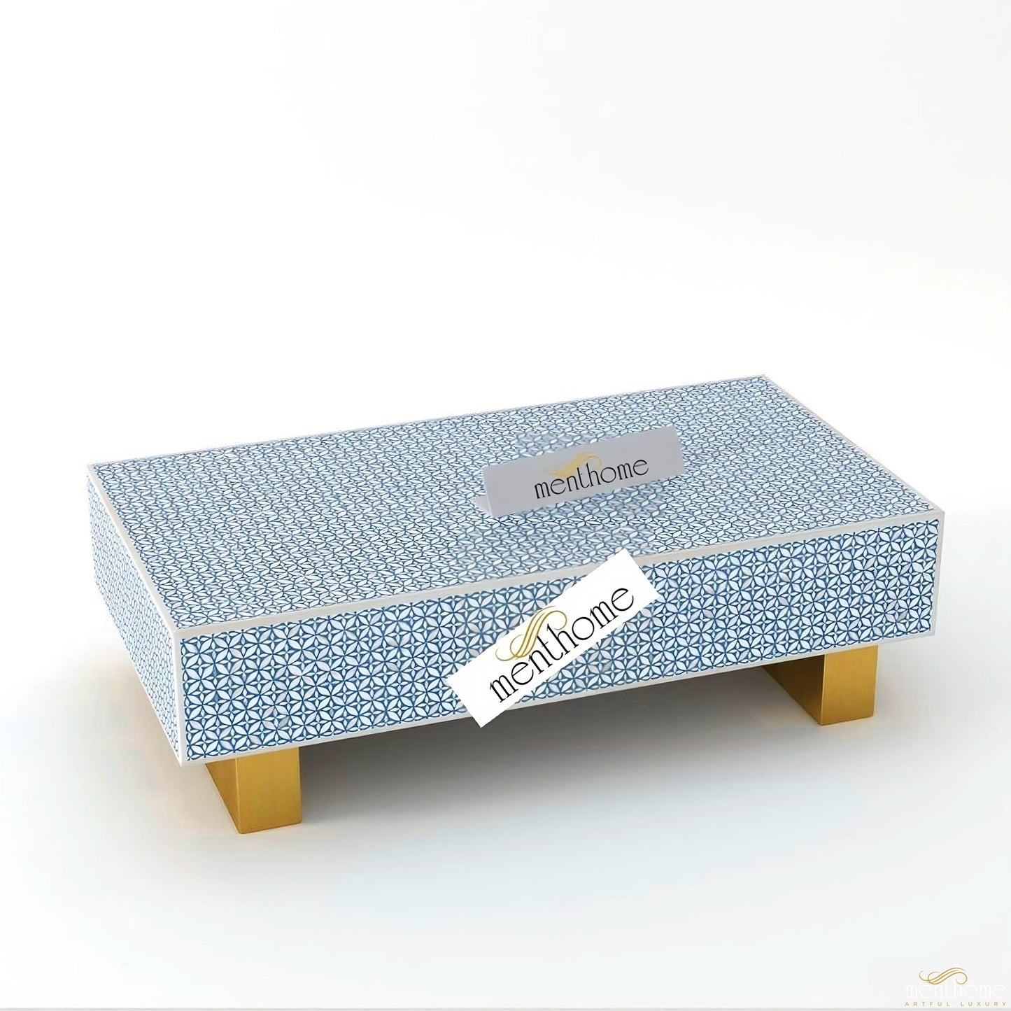 Rectangular Coffee Tables Modern Furniture Bone Inlay | Luxury Handmade Coffee Table