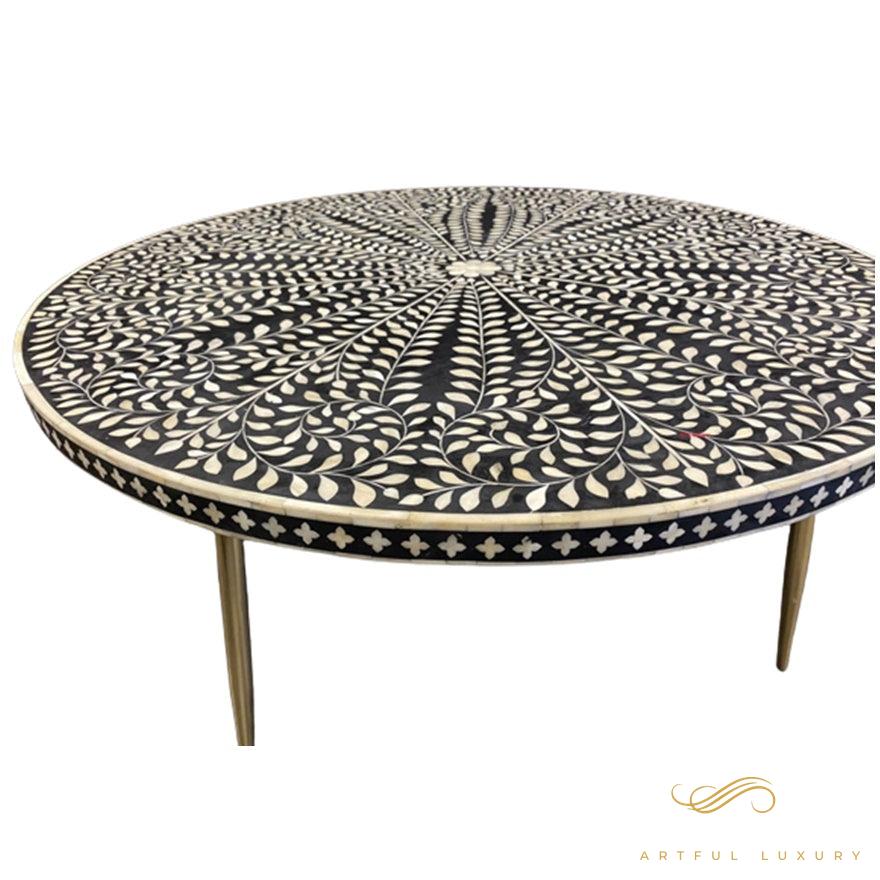 Carve Furniture Handmade Bone Inlay Coffee Table | Luxury Handmade Coffee Table