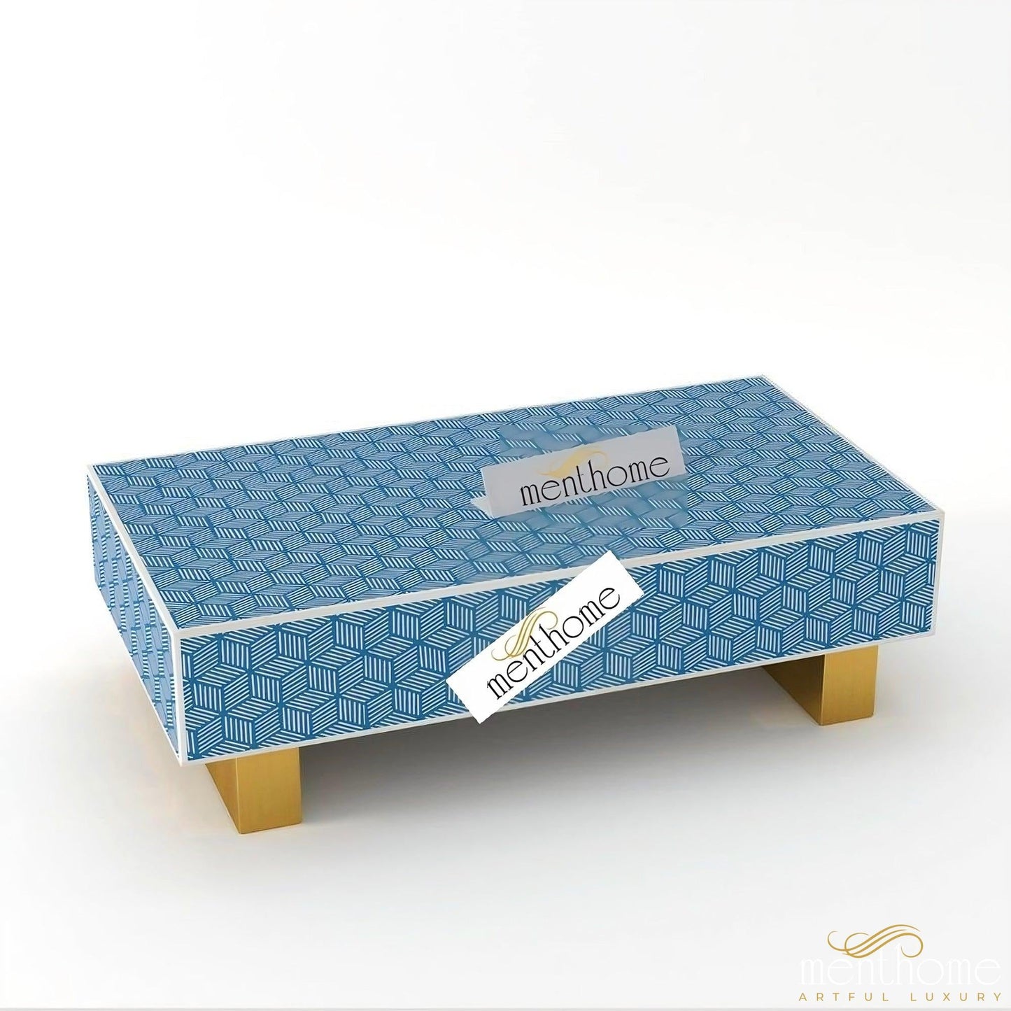Modern Rectangular Inlaid Coffee Table | Luxury Handmade Coffee Table