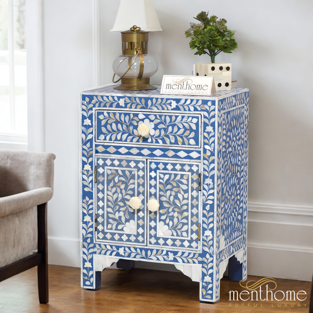 MOP Bedside Table with One Drawer | Luxury Handmade Bedside Table