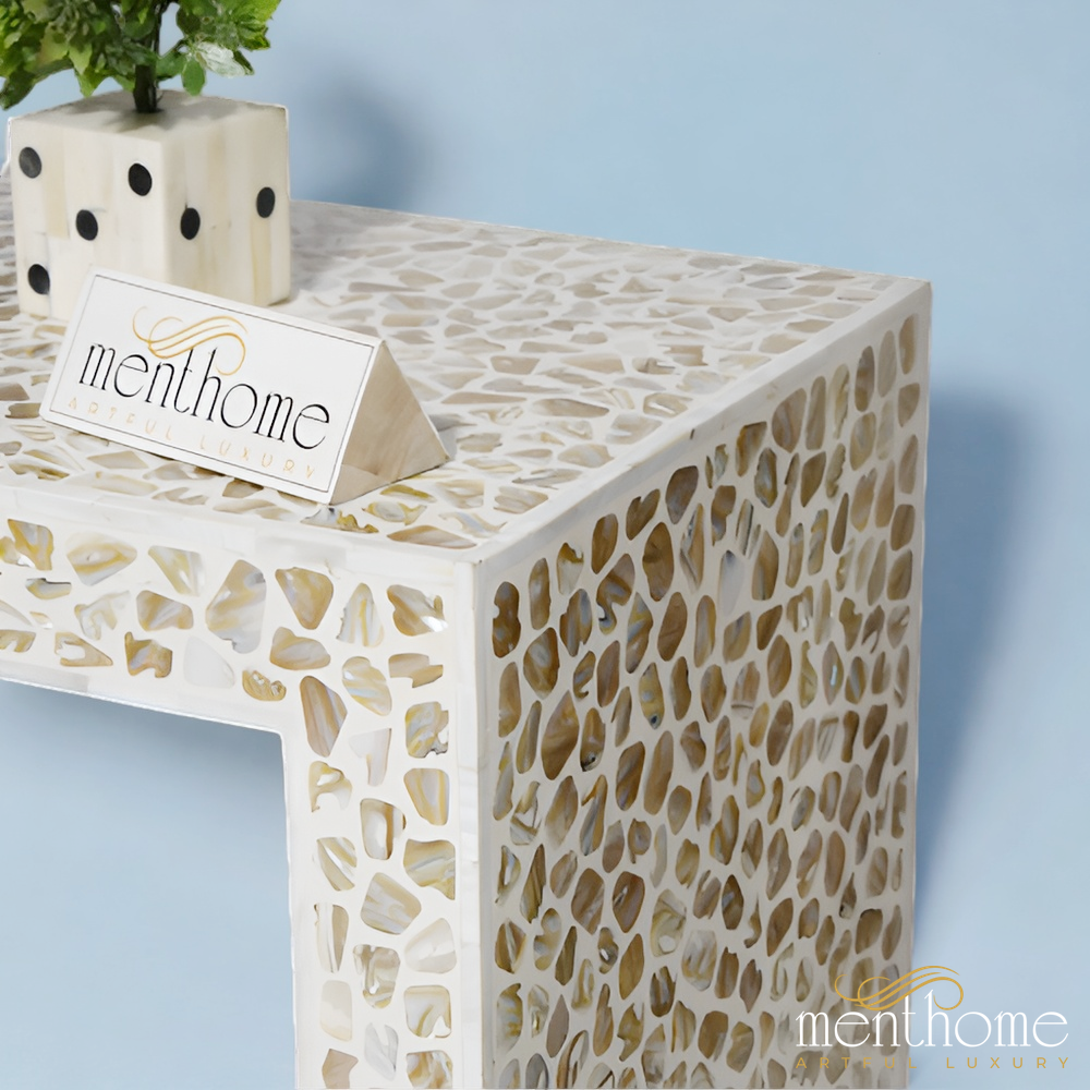 Mother of Pearl Console Table Floral pattern | Luxury Handmade Console