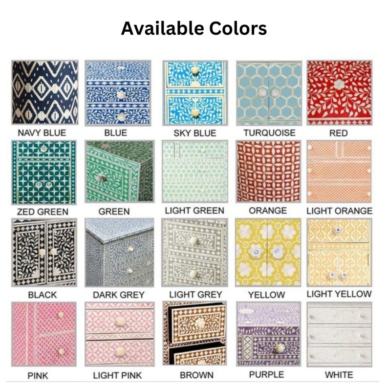 Bone inlay Cabinet Rain Pattern