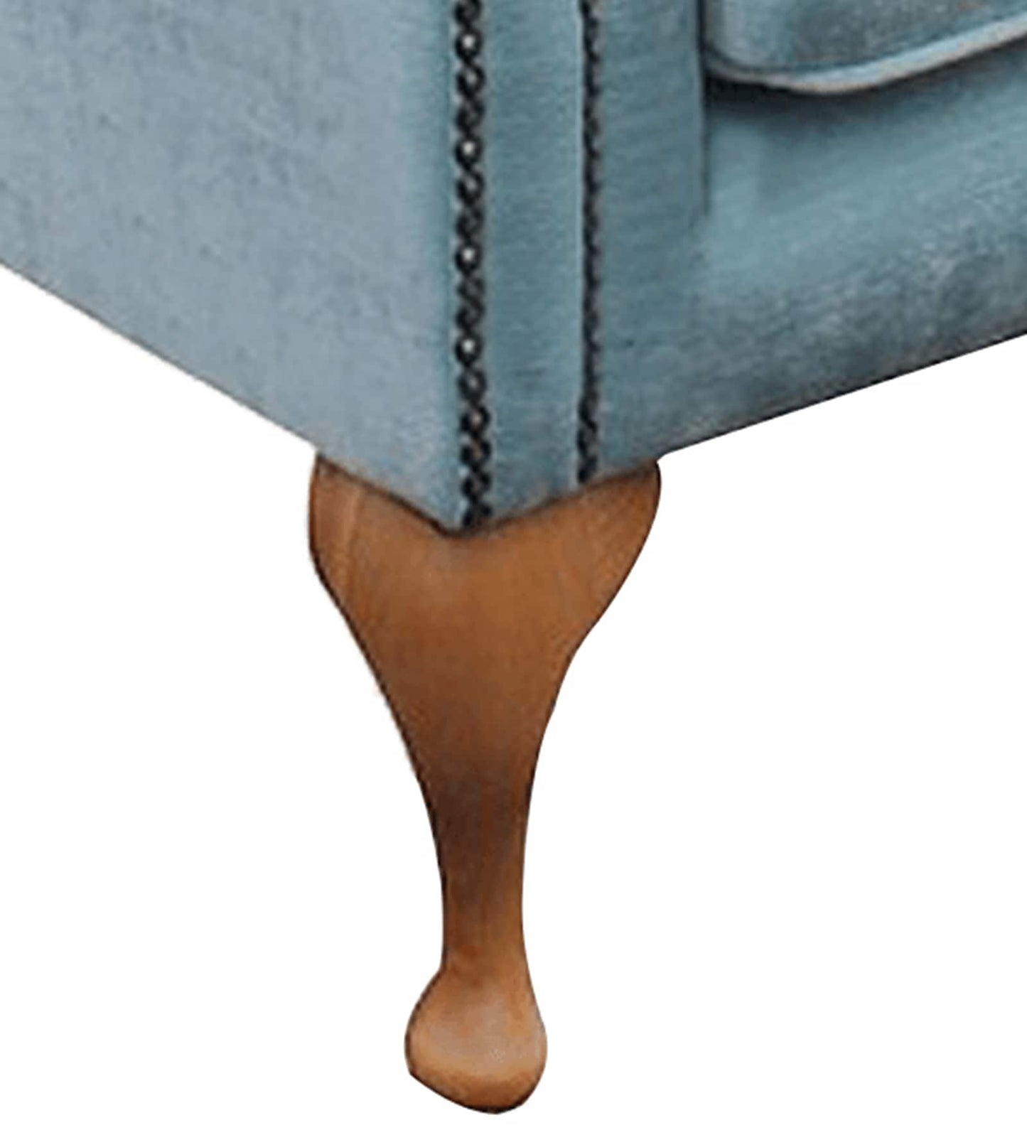 Royal Fabric Wing Chair in Blue Colour