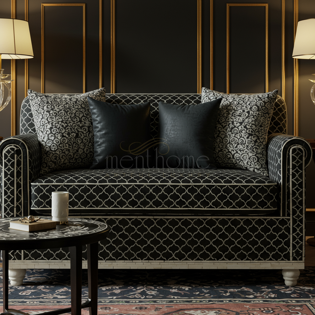 Luxury Inlay Patterned Sofa | Luxury Handmade Sofa