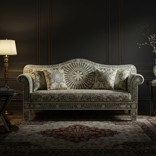 Luxury Inlay Patterned Sofa | Luxury Handmade Sofa