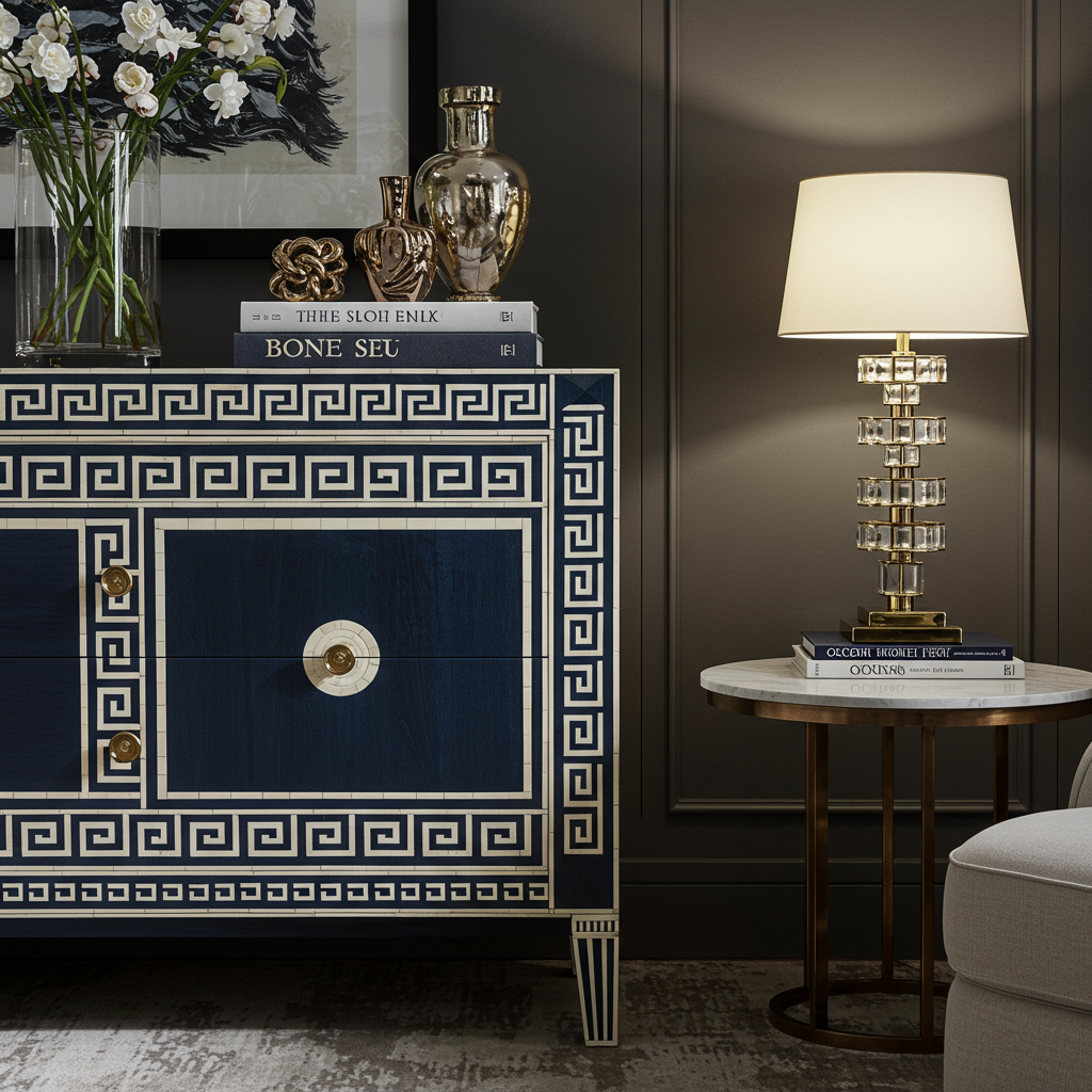 Luxury Bone Inlay or Mother of Pearl Furniture