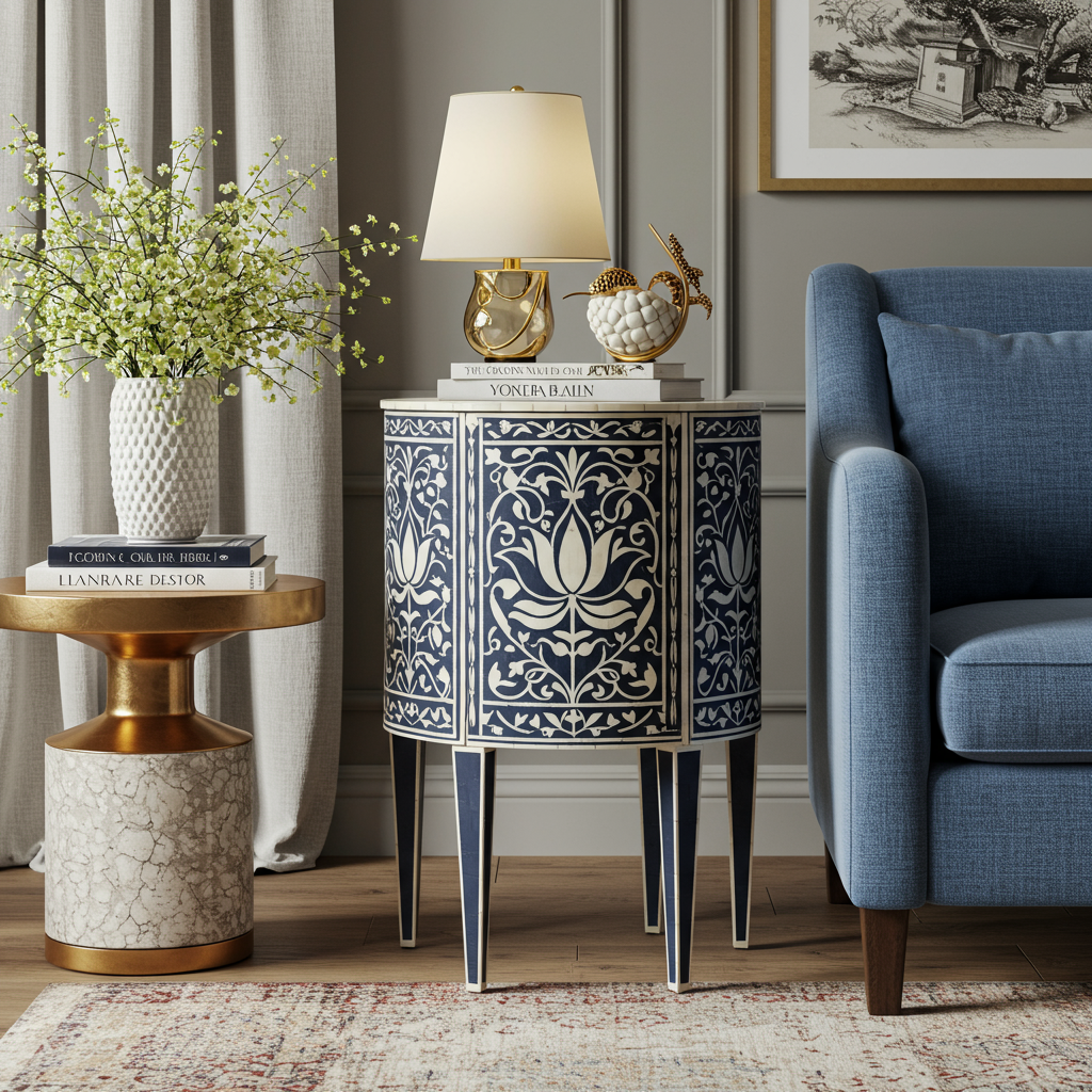 Luxury Bone Inlay or Mother of Pearl Furniture