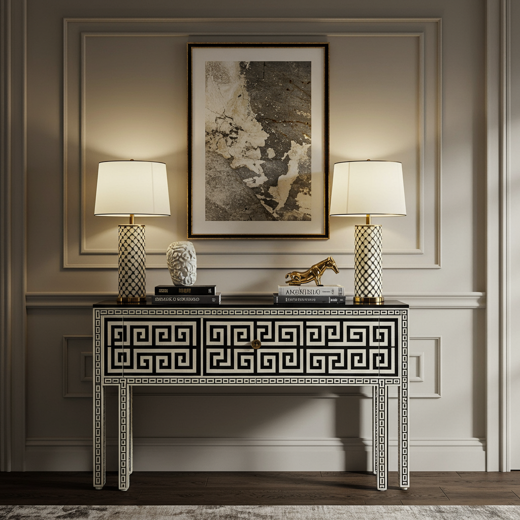 Luxury Bone Inlay or Mother of Pearl Furniture