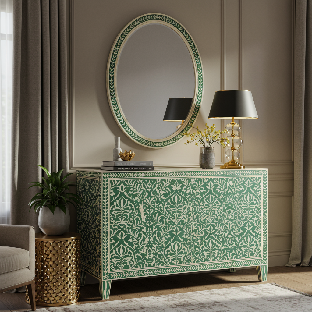 Luxury Bone Inlay or Mother of Pearl Furniture