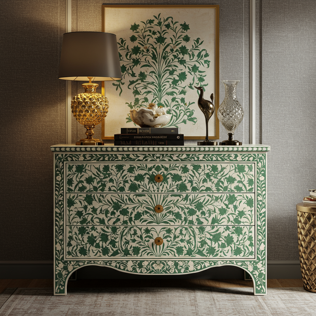 Luxury Bone Inlay or Mother of Pearl Furniture